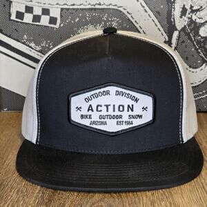 Black and white trucker hat